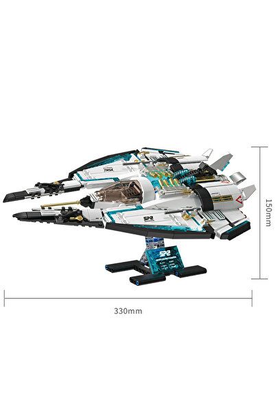 Choice1 مجموعة مكعبات بناء سفينة الفضاء L Starfighter، 1400 قطعة، نماذج سفينة...