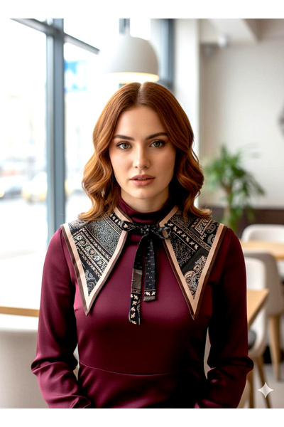 josef mariyy Retro Etnik Desenli Bohem Omuz Şalı