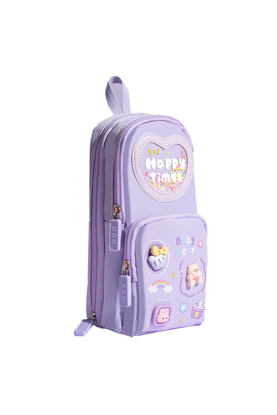 Choice حقيبة مدرسية كبيرة الحجم مع حافظة أقلام، بتصميم مخروط حلو، قطعة واحدة،...