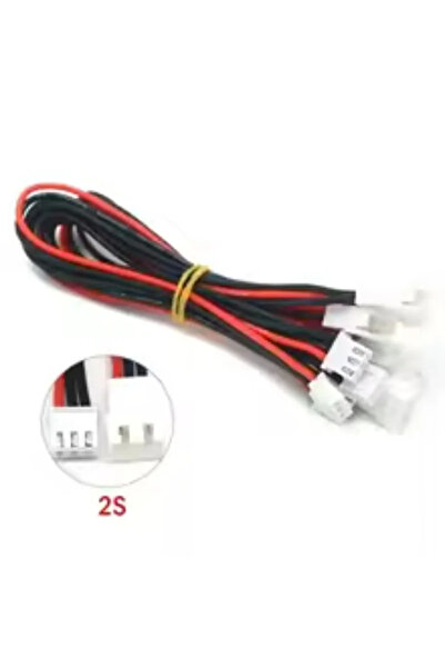 Choice شاحن بطاريات متوازن ثنائي الخلايا بطول 30 سم، 5 قطع، مع سلك تمديد سيلي...