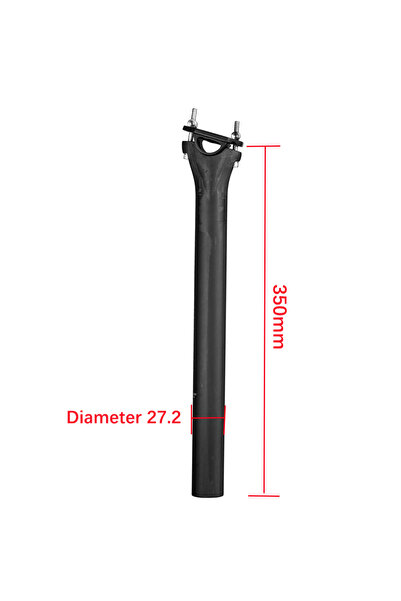 Choice1 عمود مقعد دراجة جبلية من ألياف الكربون من إيليتاون، مقاس 27.2 × 350 م...