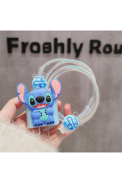 Choice Stitch DIY Anime Disney Stitch USB Data Cable Protective Case Anime St...