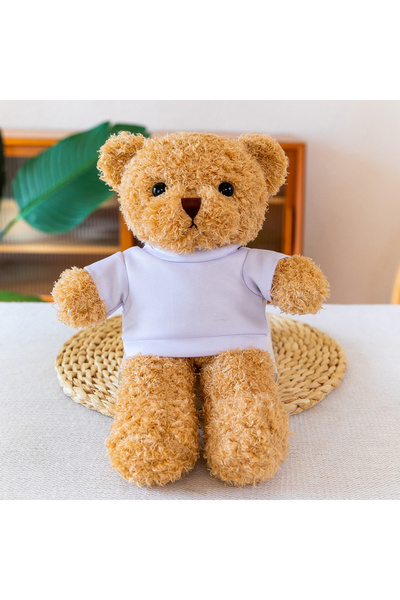 Choice دمية دب لطيفة بطول 30 سم ترتدي سترة، لعبة محشوة رائعة مع دب ناعم