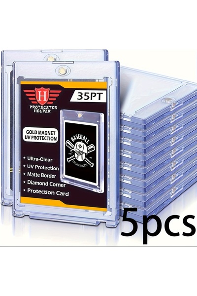 Choice transparent(5PCS) 35pt One-Touch Magnetic Card Storage Box - Transpare...