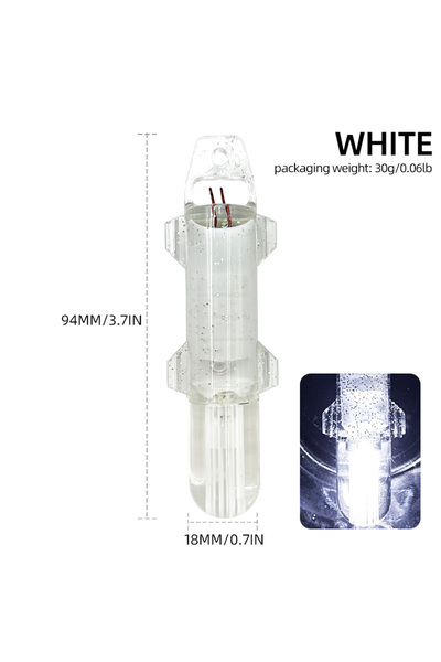 choice2 WHITE Fishing Tackle Lure Light LED Underwater Night Attracting Fish ...