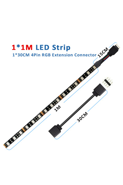 Choice IP30 1 X 1m 12V 4Pin RGB LED Strip Light IP30 IP65 5050 ARGB Aura Sync...