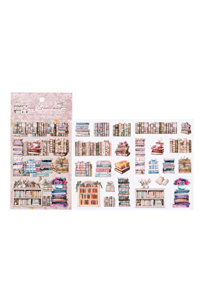 Choice1 ملصقات ثلاثية الأبعاد بتصميم ريترو من سلسلة معرض الكتب، قطع بالقالب، ...