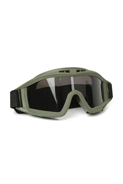 Choice5 Gray Lens Green Tactical Goggles Mountaineering Shooting Sunglasses W...
