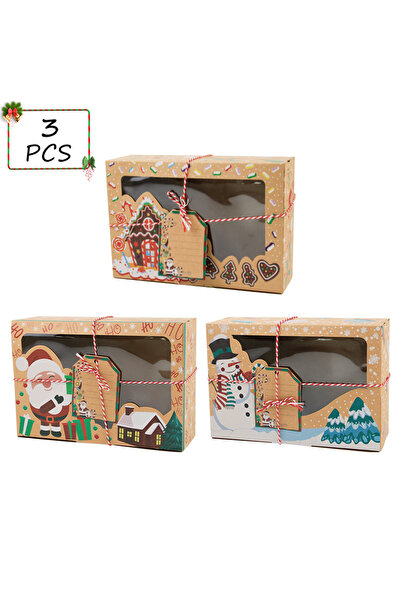 Choice 21.8x15x7cm mixed color-3pcs 3PCS/6PCS/9PCS/12PCS Christmas Treat Boxe...