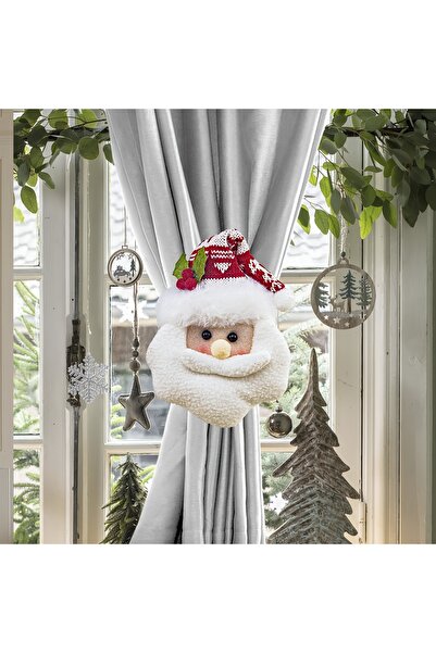 Choice A Christmas Curtain Clips Santa Snowman Retro Plaid Hooks For Hanging ...