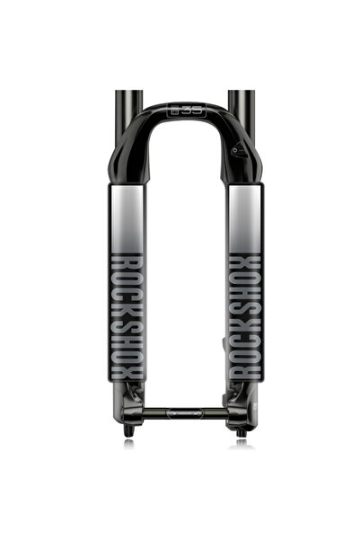 Choice ملصق شوكة دراجة جبلية رمادي اللون من روك شوكس XC35، ملصق تعليق أمامي ل...