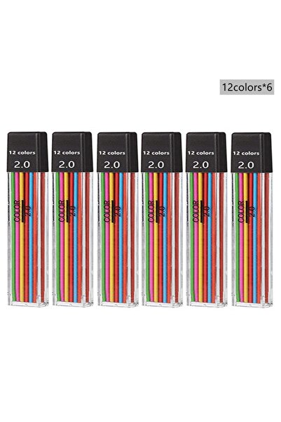 Choice مجموعة أقلام رصاص ميكانيكية 2 مم، 6 علب عبوات إعادة تعبئة ملونة، مع رص...
