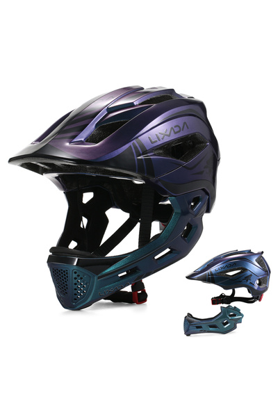 Choice خوذة أطفال قابلة للفصل من ليكسادا، لون أزرق بنفسجي، خوذة كاملة الوجه ق...