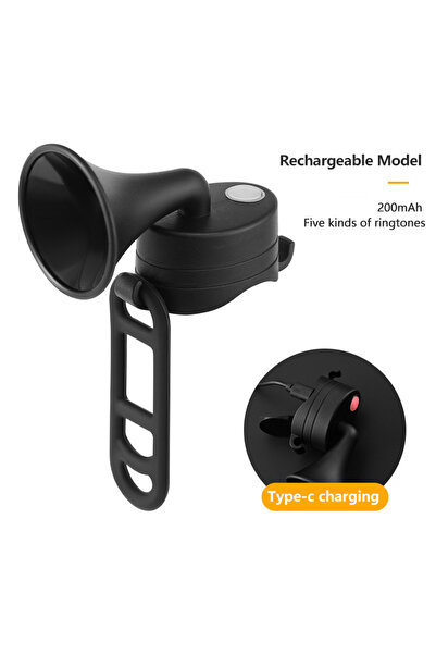 Choice Rechargeable Bicycle Electronic Horn Rechargeable Electric Bike Bell L...