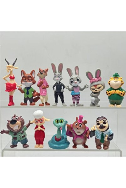 Choice مجموعة من 12 قطعة من مجسمات شخصيات زوتوبيا 2، جودي رابيت ونيك فوكس، سل...