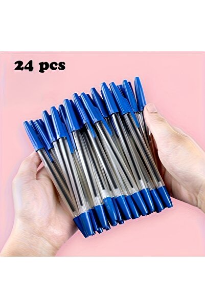 Choice أقلام حبر جاف زرقاء، 24 قلمًا (6 أقلام/24 قلمًا/12 قلمًا)، رفيعة 1 مم،...