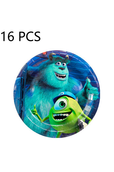 Choice 16 Pcs-9inch Plates Monster inc Party Supplies,65pcs Monsters Party in...