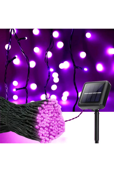 Choice 5M 20led Purple 5M-32M LED Solar String Lights 300LED 8 Modes Solar Po...