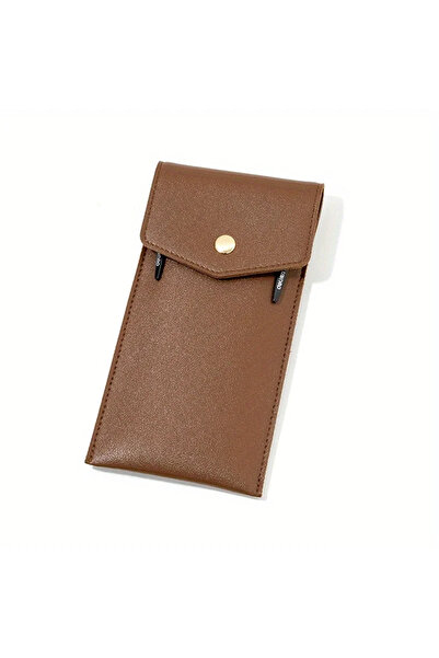 Choice Coffee PU Leather Pencil Case Storage Bag Student Glasses Portable Sta...
