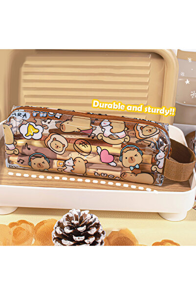 Choice مقلمة على شكل حيوان الكابيبارا الكرتوني A1، حقائب أقلام لطيفة، مقلمة ب...