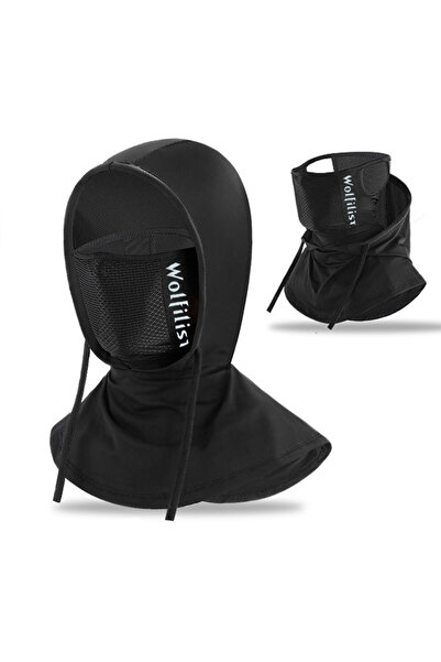 Choice One Size black Dual-Use Full Face Sun Protection Mask Summer Ice Silk ...