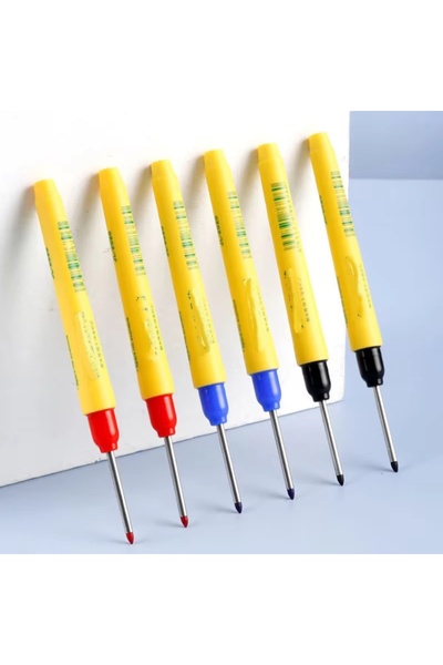 Choice 6 قطع مختلطة 6 قطع/مجموعة 33 مم أحمر/أزرق/أسود رأس طويل قلم تحديد ديكو...