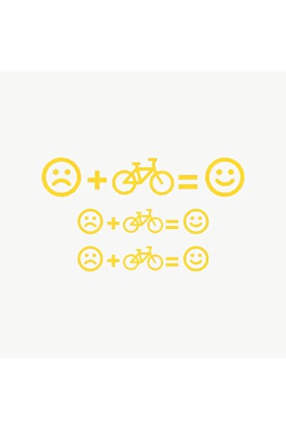 Choice yellow3PCS 3PCS Bike Stickers Personalized MTB Road Frame Decals Emoti...