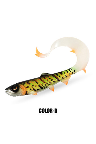 Choice طعم صيد ناعم من نوع سبينبولر ملون-دي بطول 22 سم، وطعم صيد فايربومب طوي...