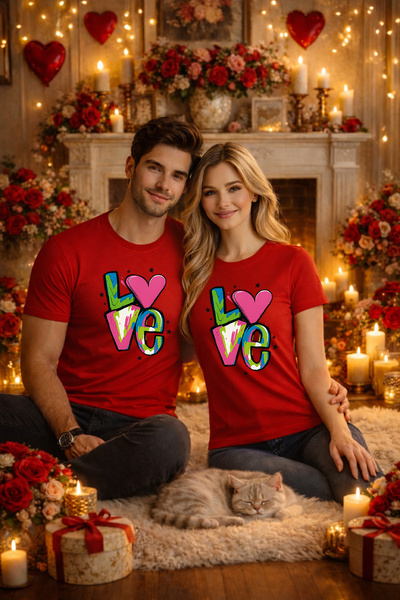 MVRDAR Tricou unisex 100% Bumbac personalizat Colectia Valentineâ€™s Day, Dra...