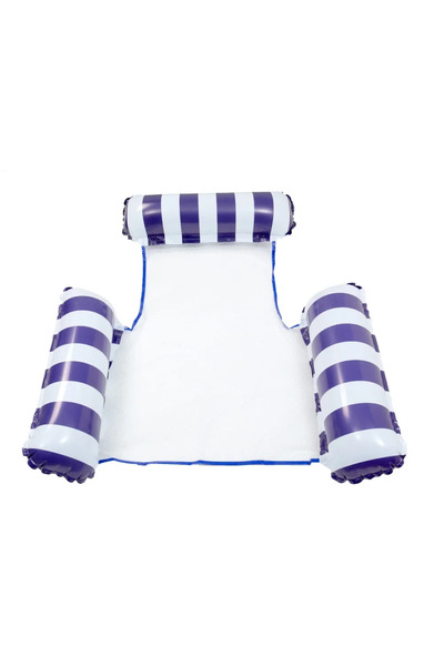 Choice مرتبة مائية عائمة قابلة للنفخ من ديب بلو للبالغين، مسند ظهر قابل للطي،...