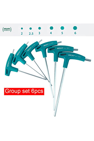 Choice7 مجموعة من 6 قطع، 1 قطعة/6 قطع، مقبض على شكل حرف T، مفتاح سداسي، براغي...