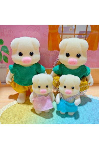Choice Pig Family Forest Family Reindeer Rabbit Panda Animal Simulation Dollh...