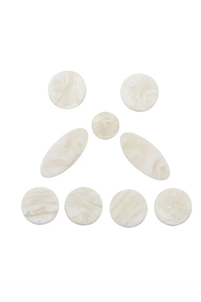 Choice White Shell SLADE 9Pcs Saxophone Key Buttons Natural Abalone Shell Key...