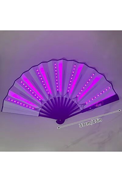 Choice purple Glow Folding Led Fan Led Glasses Dancing Light Fan Night Show H...