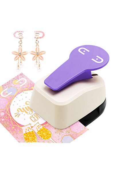 Choice 1 PURPLE Earring Cards Display Holder Puncher Punch Card Tool for card...