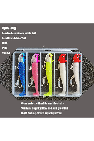Choice K 5 قطع 30 جم / 111 مم طعم صناعي مضيء / متوهج لصيد سمك الماكريل وسمك ا...