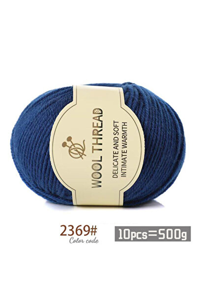 Choice 2369 لون أزرق جينز، 500 غرام، 290 خيط صوف ألبكة ممشط متوسط الخشونة، دا...