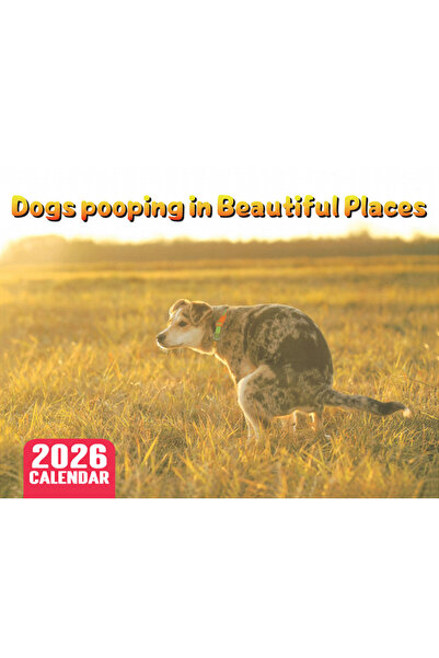 Choice Prairie dog-1PC 2026 Pooping Dogs Calendar - Year Monthly Planner & Ag...
