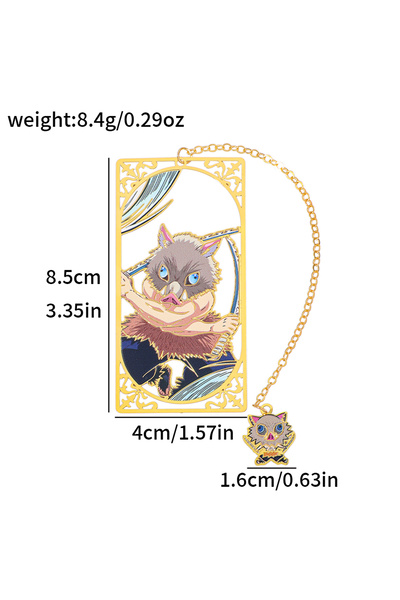 Miniso Hashibira Inosuke Japanese anime kimetsu no yaiba metal bookmark - Eur...