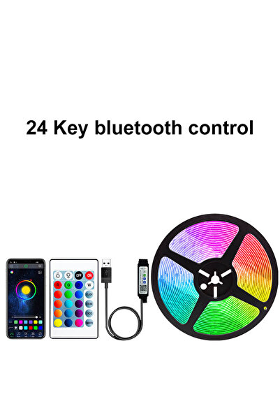 Choice شريط إضاءة LED بلوتوث بطول 10 أمتار و24 مفتاحًا، مزود بتقنية بلوتوث 3/...
