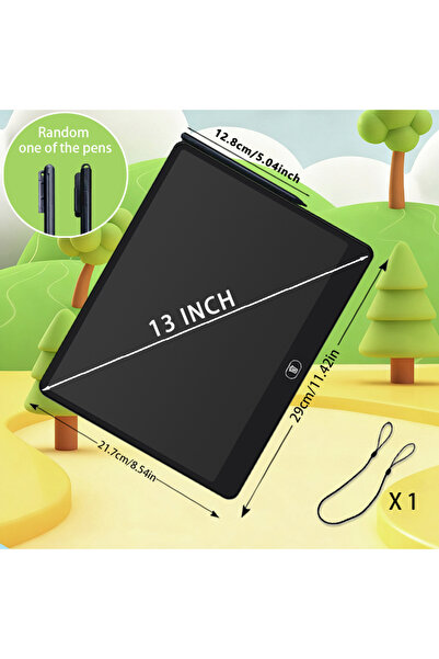 Choice 13 inch black 11/13/16 Inch Kids Chalkboard LCD Writing Board Tablet D...