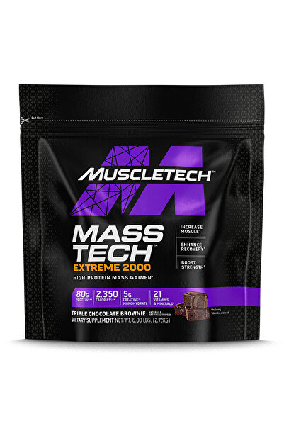 MUSCLETECH Masstech Extreme Mass Gainer with Protein Weight Gain 2000 - 2.72kg