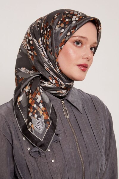 Levidor Houndstooth Geometric Sports Pattern Sparkly Crystal Scarf