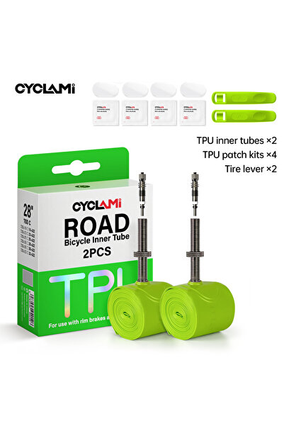 Choice أنبوب داخلي للدراجة من مادة TPU فائقة الخفة من CYCLAMI، مقاس 28-32 درج...