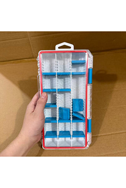 Choice صندوق معدات صيد أزرق، ملحقات صيد ذات سعة كبيرة، صندوق تخزين أدوات، صنا...