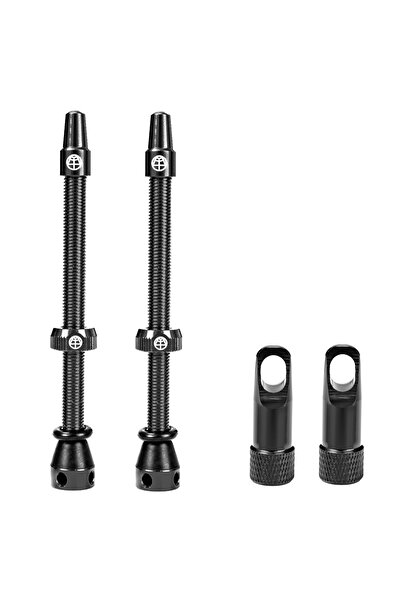 Choice صمام دراجة OFFBONDAGE أسود - 65 مم، عبوة من قطعتين، صمام أمامي بدون أن...