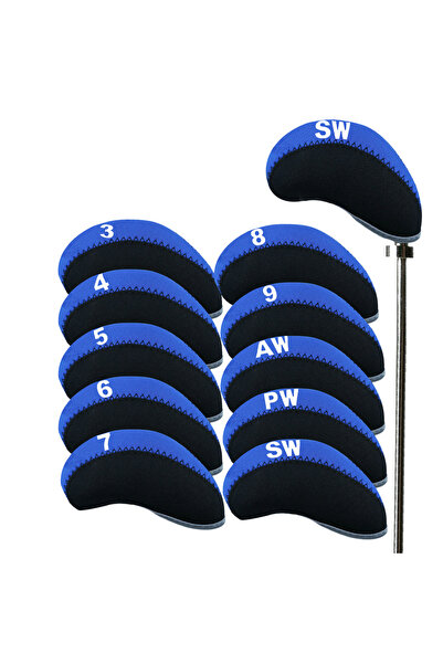 Choice Blue Golf Iron Head Covers 10pcs Set with Putter Protector, Lightweigh...