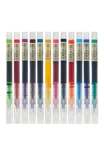 Choice 12 قلم حبر جاف سريع الجفاف، برأس سائل مباشر - أقلام دقيقة 0.5 مم - أدو...