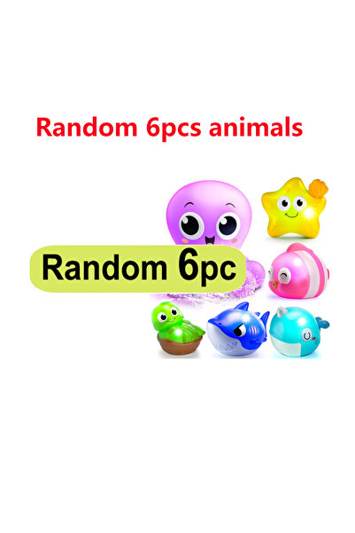 Choice Random 6PCS Light Up Bath Toys for Kids Sea Animals Bathtub Toys for B...