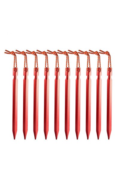 Choice Red 10Pcs/lot 18cm Aluminum Alloy Tent Takes Pegs Heavy Duty Travel Ou...